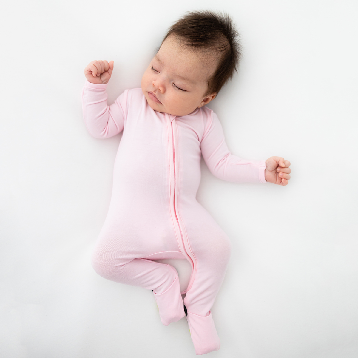 Snuggle in Style: Blush Pink Bamboo Convertible Footie for Your Little  Darling