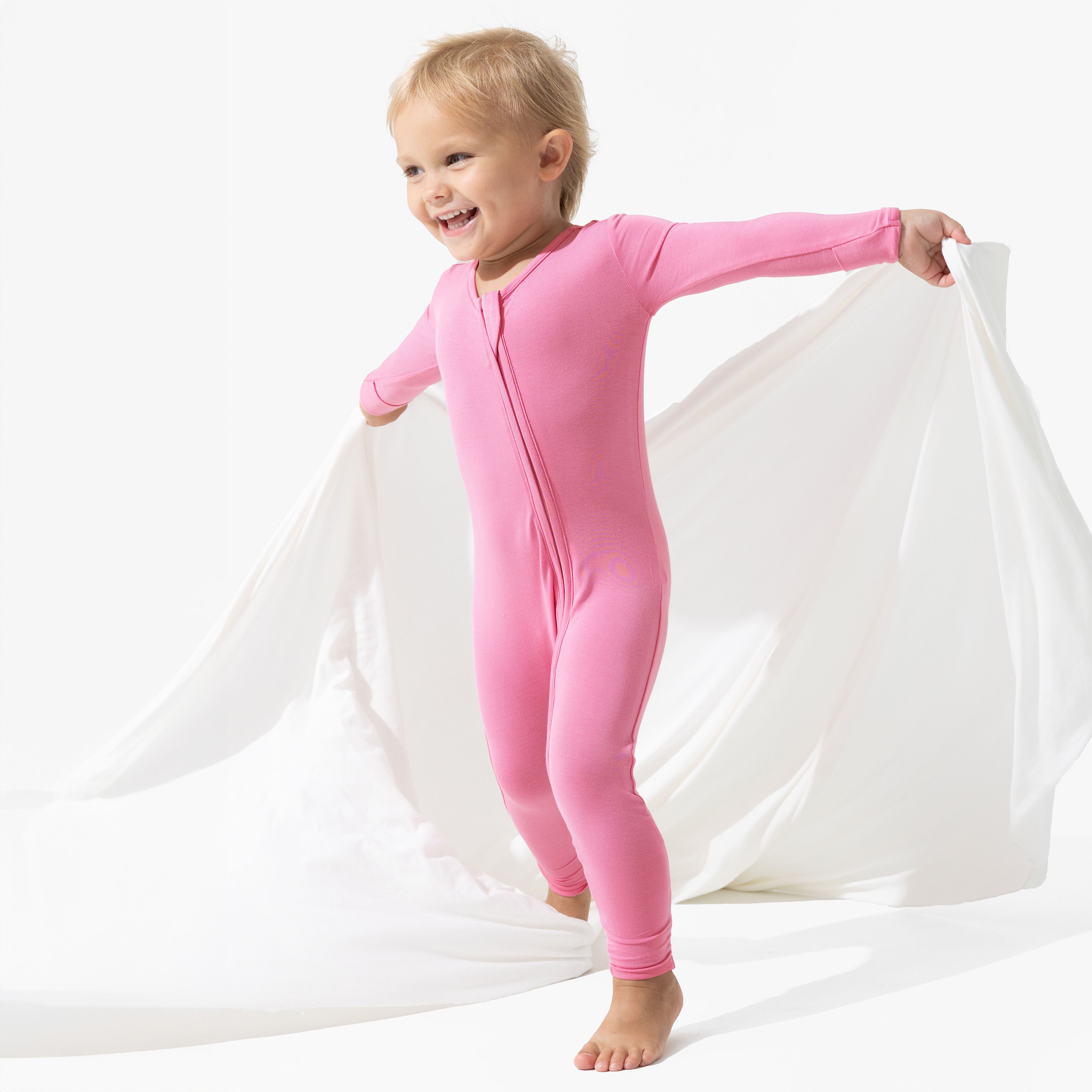 Bubblegum Pink Bamboo Convertible Footie: Cozy Comfort for Little Ones ...