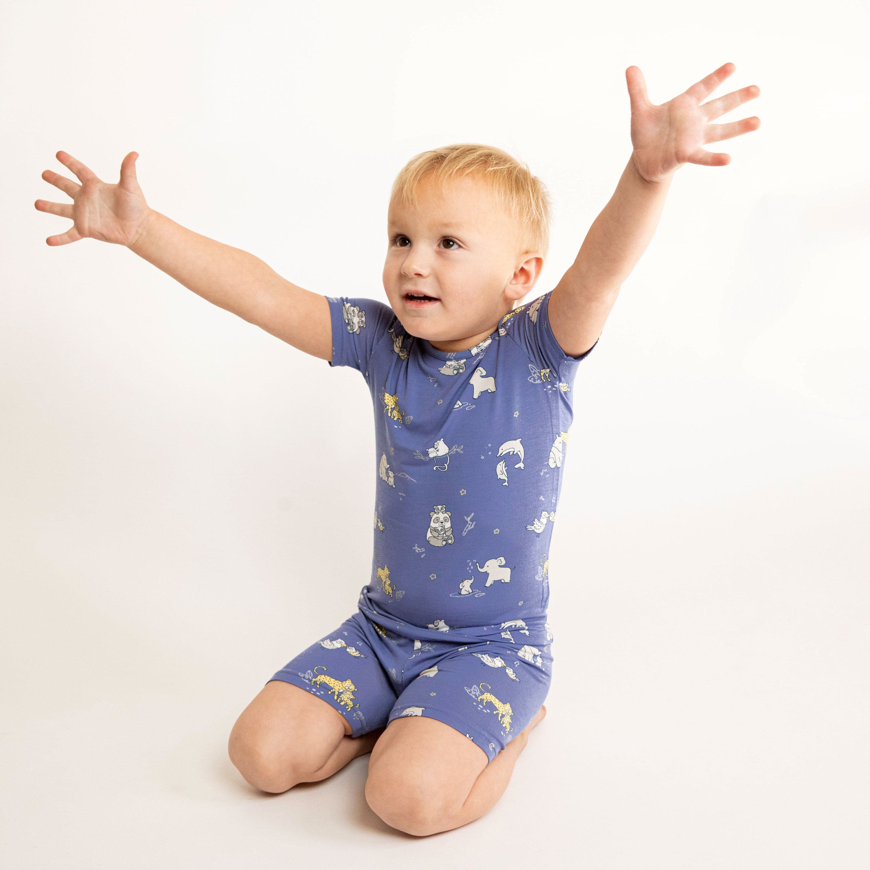 Baby boy pajamas shorts hot sale set