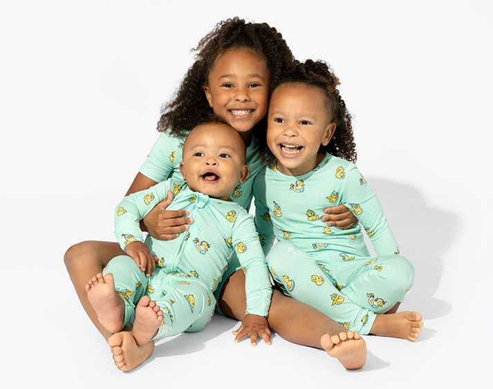 Sibling Snuggle: Matching Bamboo Pajamas