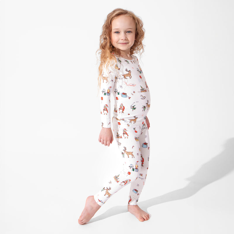 Santa's Workshop Bamboo Kids Pajamas