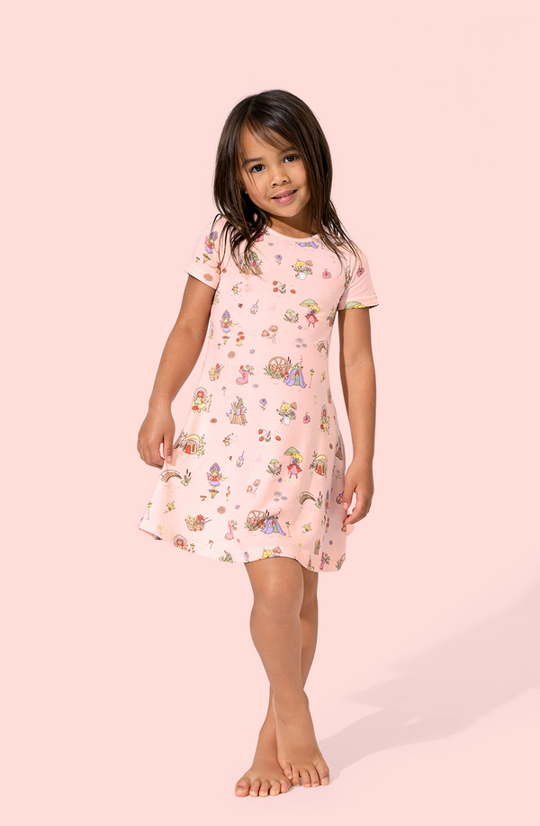 Fairy Garden Bamboo Girls' Short Sleeve Dress