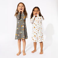 Halloween Treats Bamboo Girls' Long Sleeve Dress