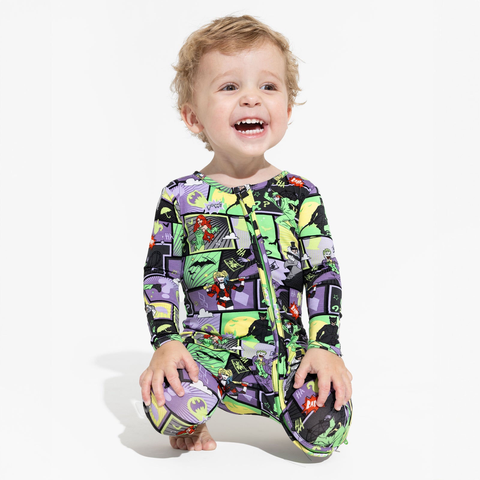 Batman Baddies Bamboo Convertible Footie