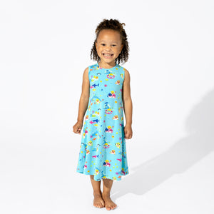 Baby Shark Bamboo Girls' Sleeveless Dress