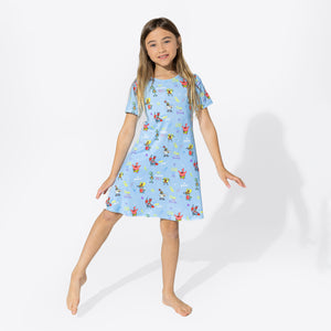 SpongeBob SquarePants: Good Vibes Bamboo Girls' Short Sleeve Dress