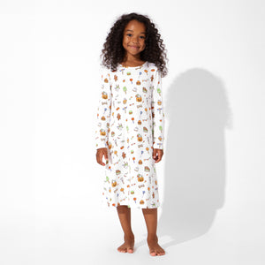 Halloween Treats Bamboo Girls' Long Sleeve Dress