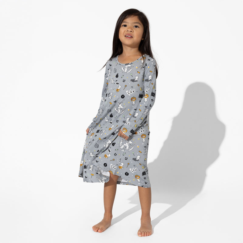 Casper Halloween Bamboo Girls' Long Sleeve Dress