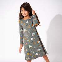 Trick or Treaters Bamboo Girls' Long Sleeve Dress