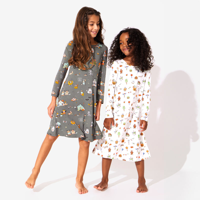 Trick or Treaters Bamboo Girls' Long Sleeve Dress