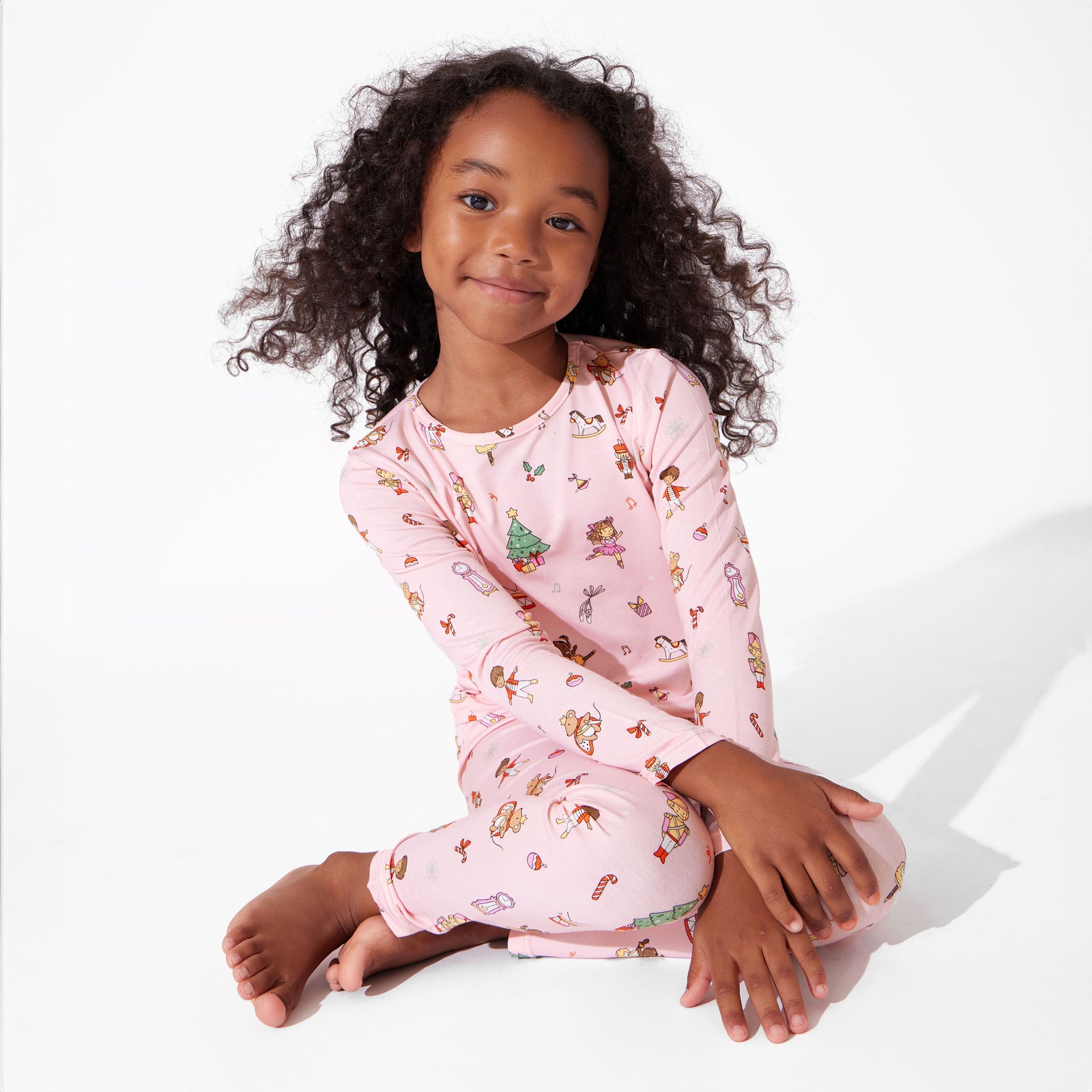 Nutcracker Pink Bamboo Kids Pajamas