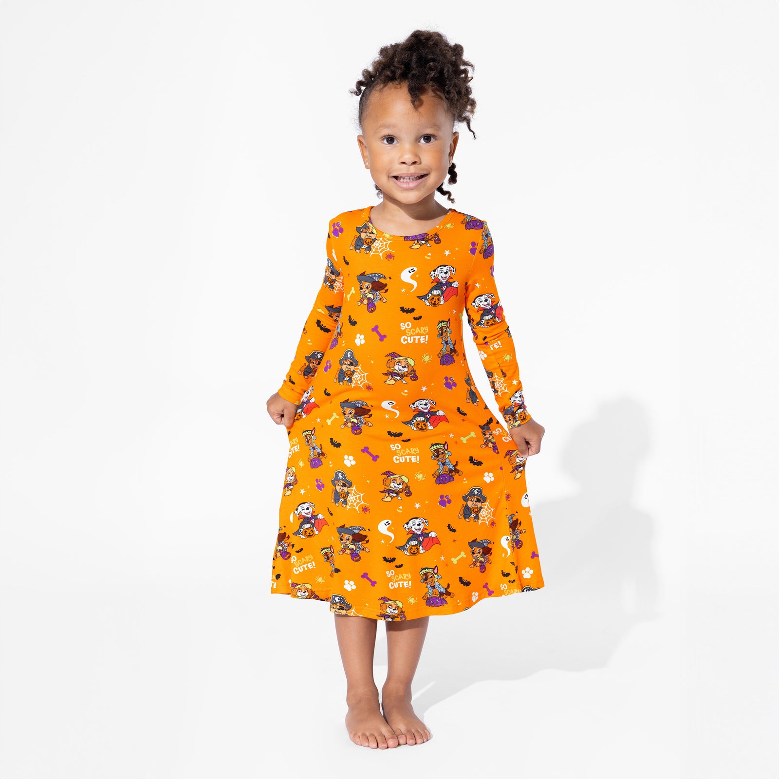 PAW Patrol: Halloween Pups Bamboo Girls' Long Sleeve Dress