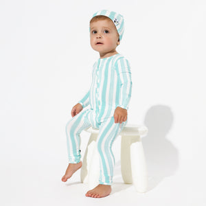 Slumber Stripes Bamboo Convertible Footie