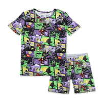 Batman Baddies Bamboo Kids Pajama Short Set