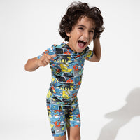 Justice League Heroes Bamboo Kids Pajama Short Set