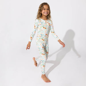 Summer Floral Bamboo Kids Pajamas