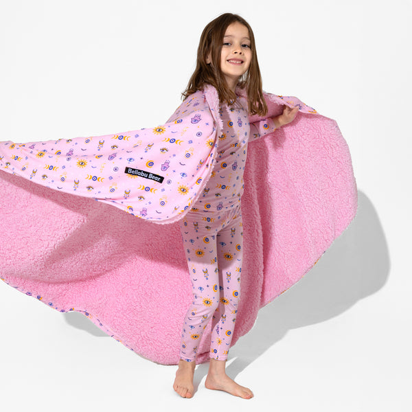 The Eye Pink Bamboo Sherpa Blanket