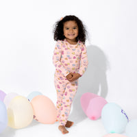 Valentine's Candy Hearts Pink Bamboo Kids Pajamas