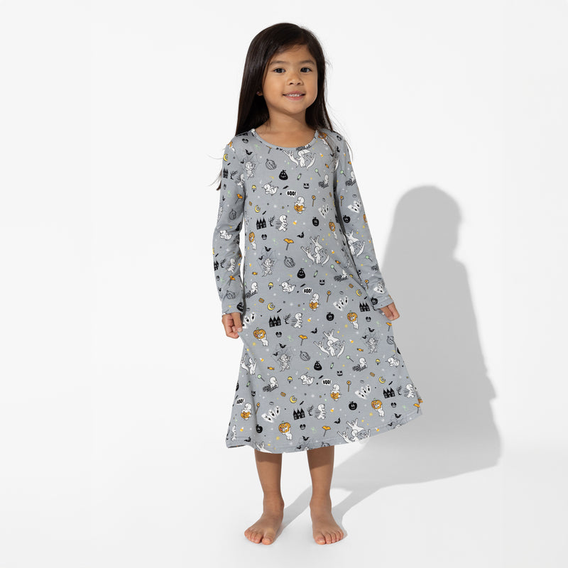 Casper Halloween Bamboo Girls' Long Sleeve Dress