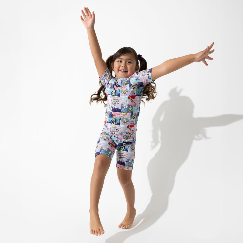 Justice League Heroines Bamboo Kids Pajama Short Set