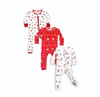 Merry & Bright Holiday Bundle - Bamboo Convertible Footies