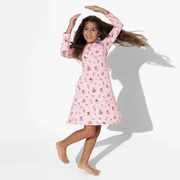 Pink Holiday Wonderland Bundle - Girls' Bamboo Dresses