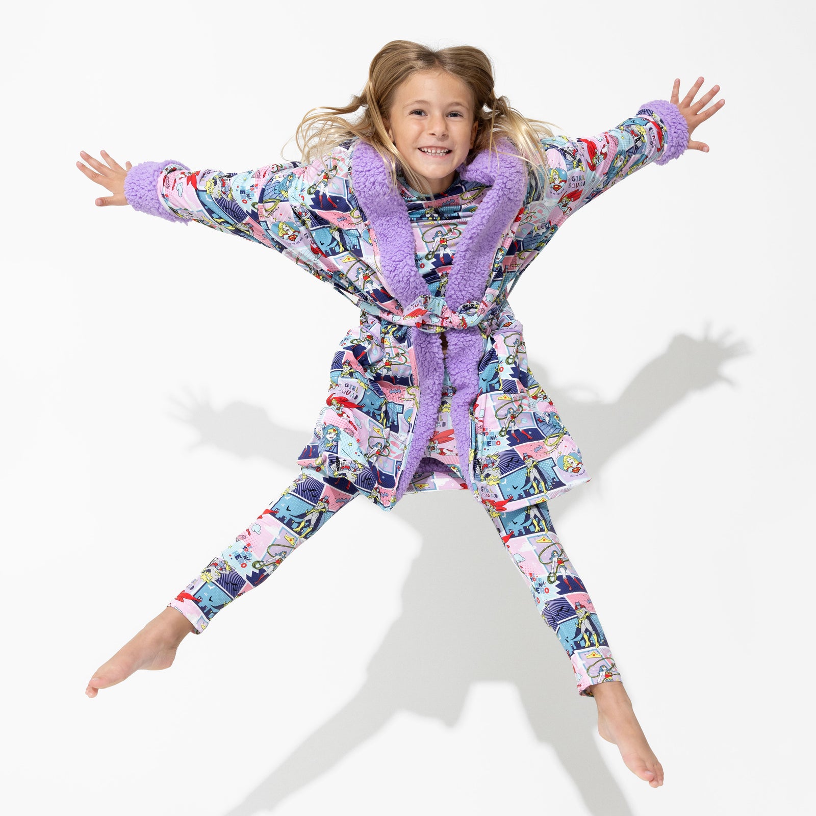 Justice League Heroines Bamboo Kids Sherpa Robe