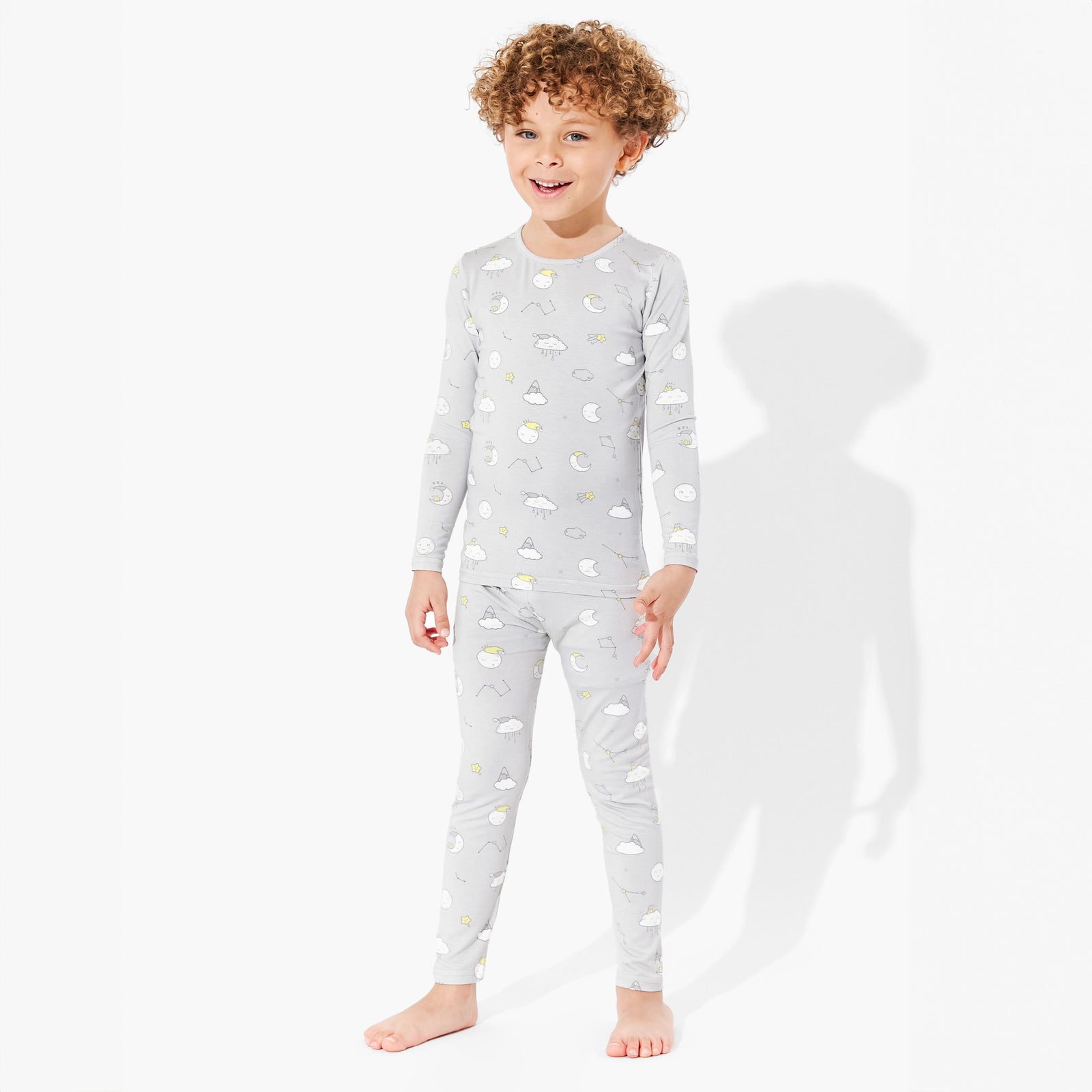 Constellation Grey Bamboo Kids Pajamas