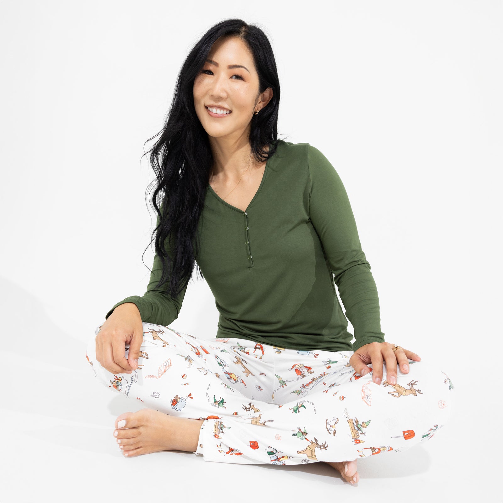 Santa's Workshop Bamboo Women's Pajama Set