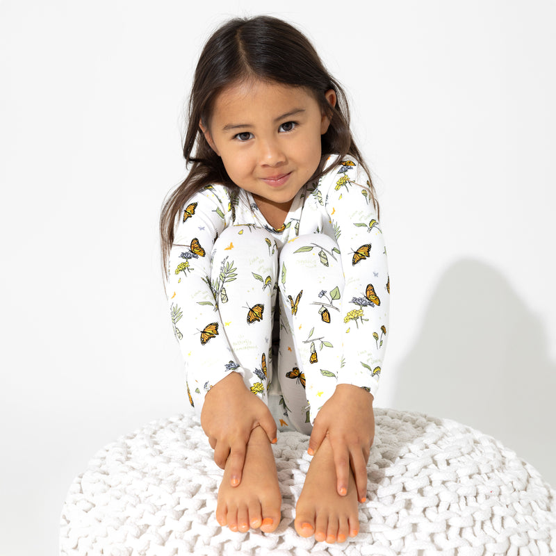 Monarch Butterfly Bamboo Kids Pajamas