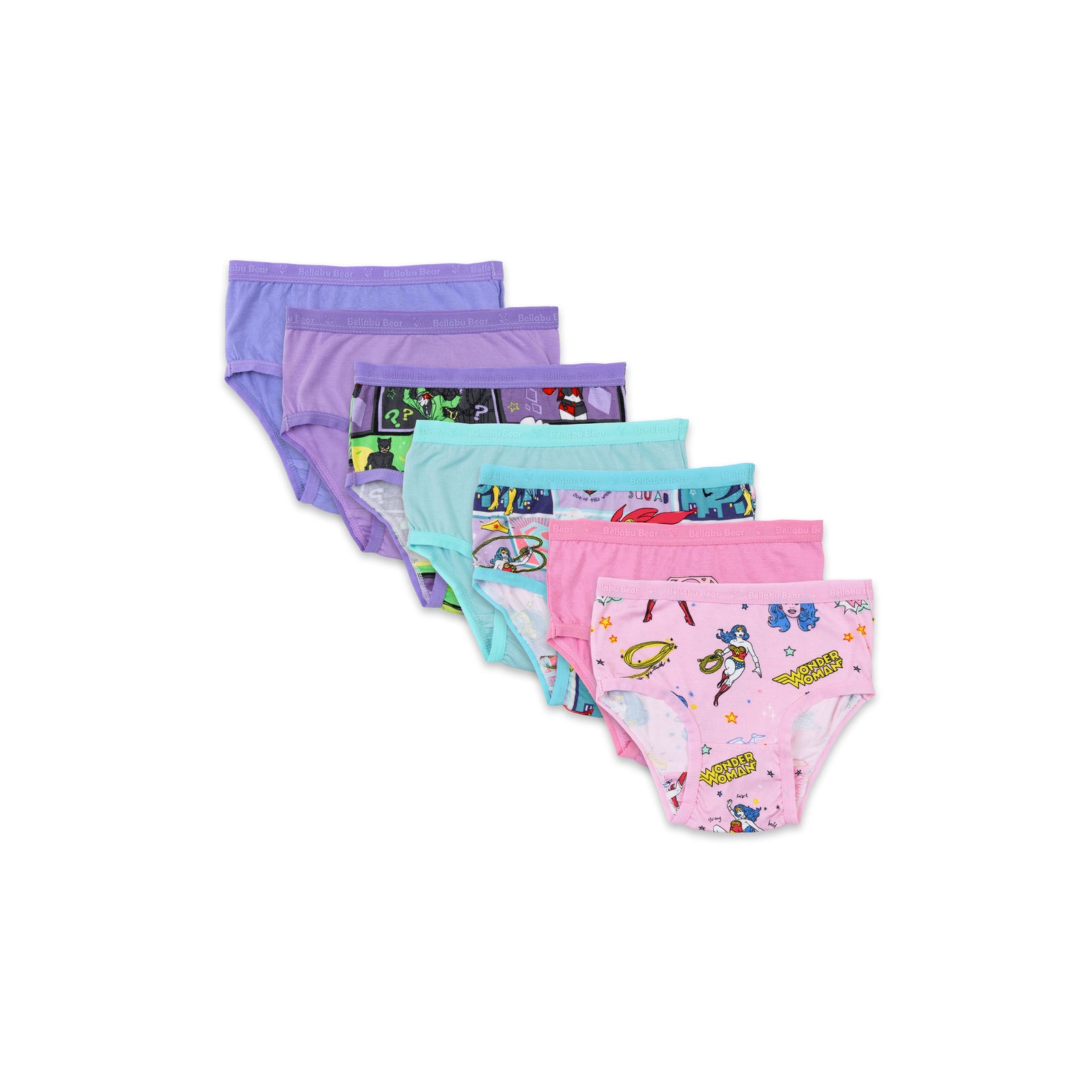 Wonder Woman Bamboo Girls' Underwear 7-Pack