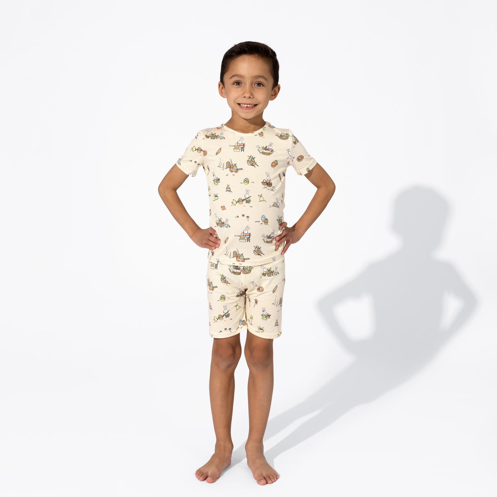 Easter Bunny Workshop Bamboo Kids Pajama Short Set