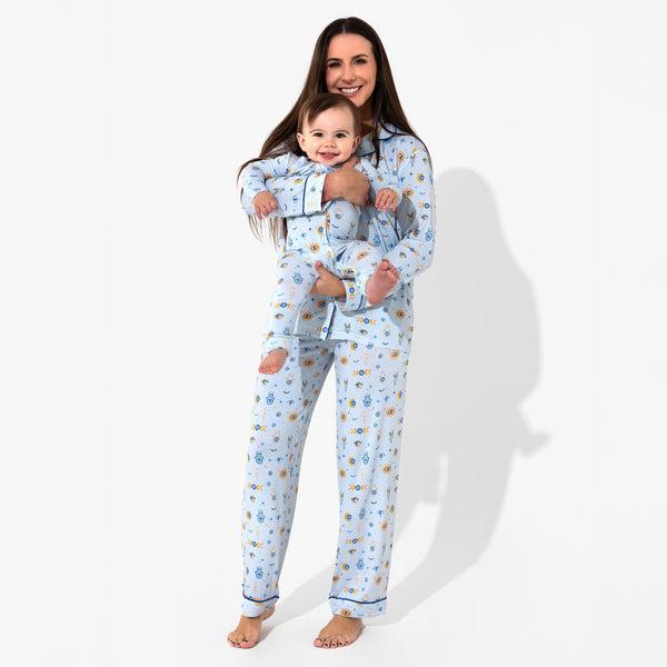 The Eye Blue Bamboo Women's Pajama Set