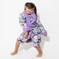 Justice League Heroines Bamboo Kids Sherpa Robe