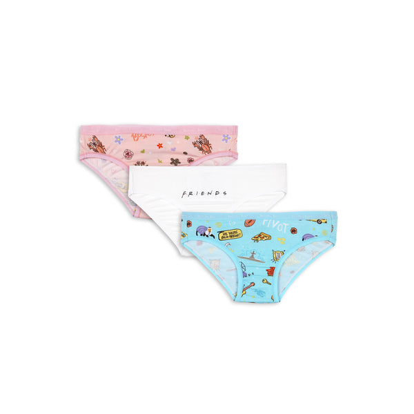 FRIENDS Women's Bamboo Underwear 3-Pack