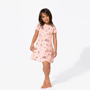 Fairy Garden Bamboo Girls' Short Sleeve Dress