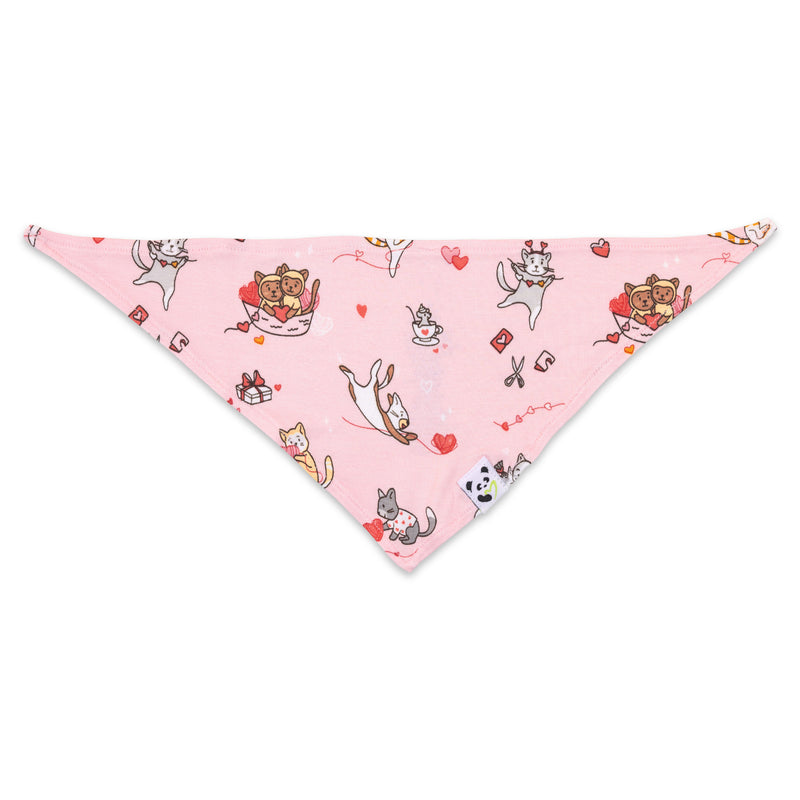 Feline Love Valentine's Day Kittens Bamboo Matching Pet Bandana