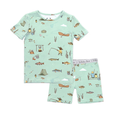 Fishing Bamboo Kids Pajama Short Set