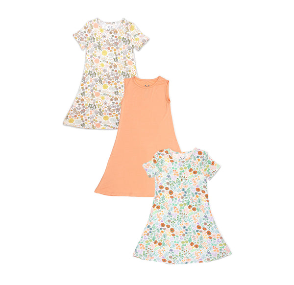 Flower Bliss Bundle - Girls' Bamboo Dresses