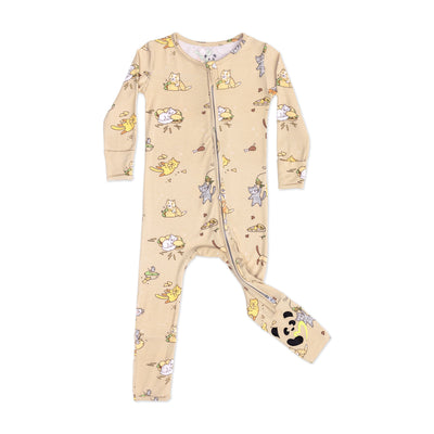 Foodie Cats Bamboo Convertible Footie