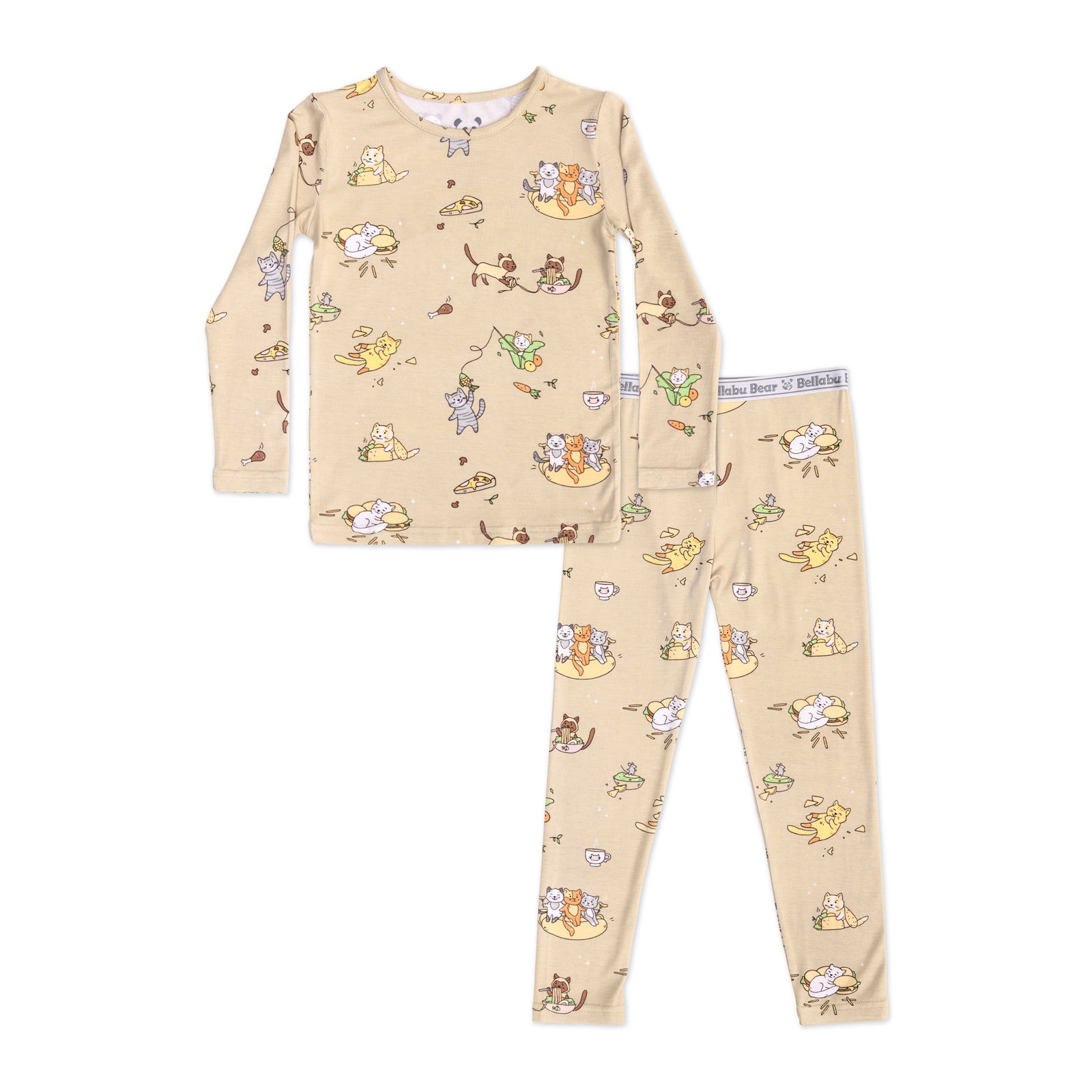 Foodie Cats Bamboo Kids Pajamas