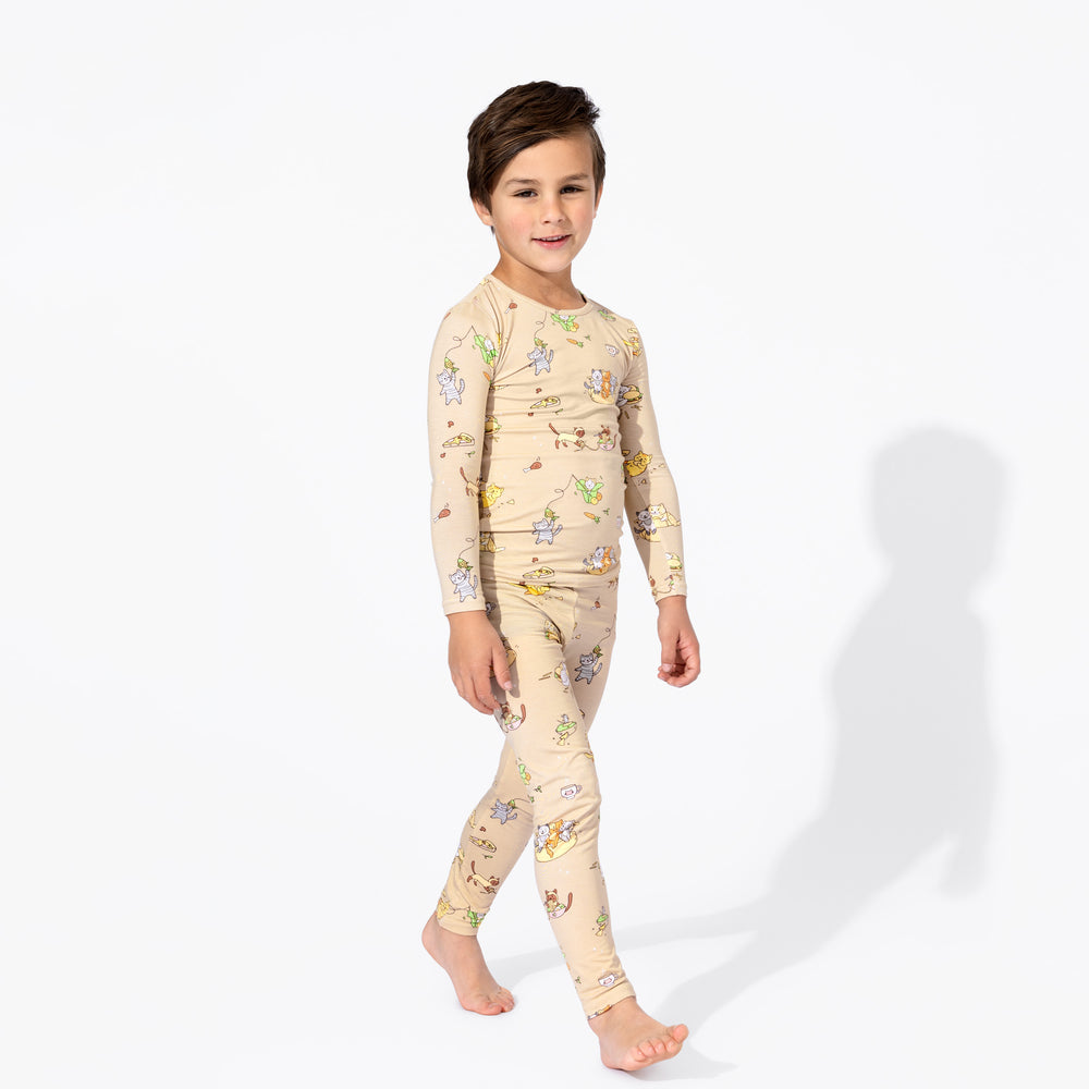 Foodie Cats Bamboo Kids Pajamas