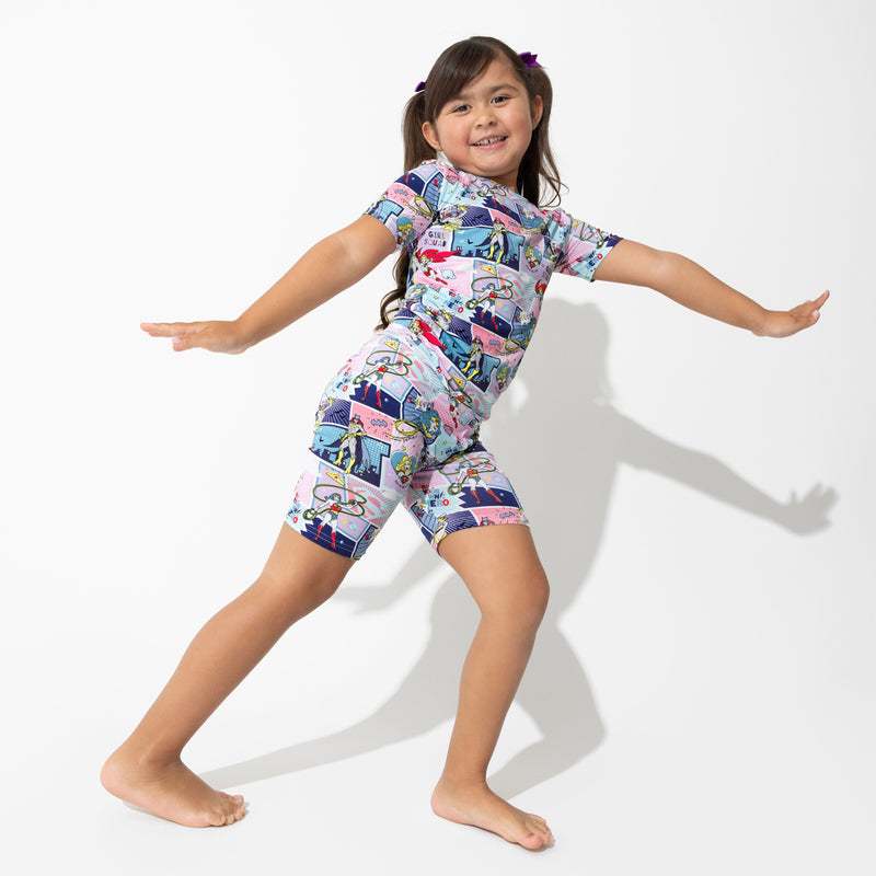 Justice League Heroines Bamboo Kids Pajama Short Set