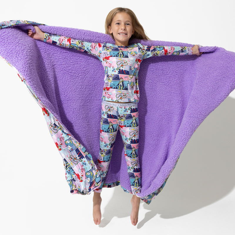 Justice League Heroines Bamboo Sherpa Blanket