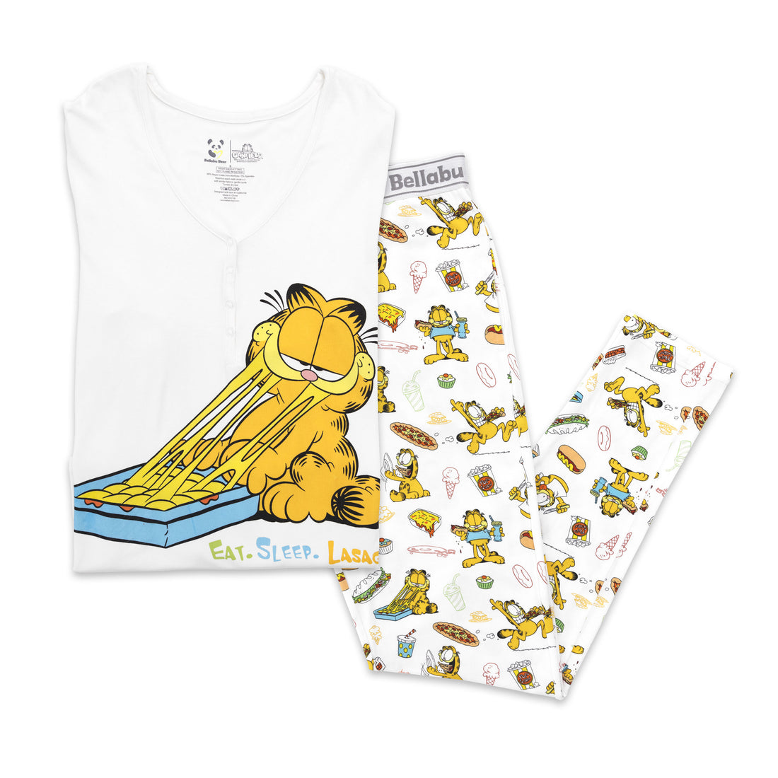 Garfield Pyjamas Indulge in Style: Garfield Snack Attack Bamboo Women's Pajama Set ...