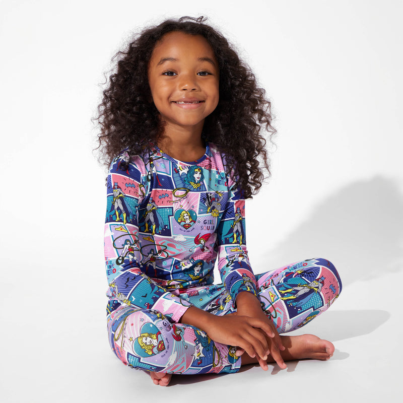 Justice League Heroines Bamboo Kids Pajamas