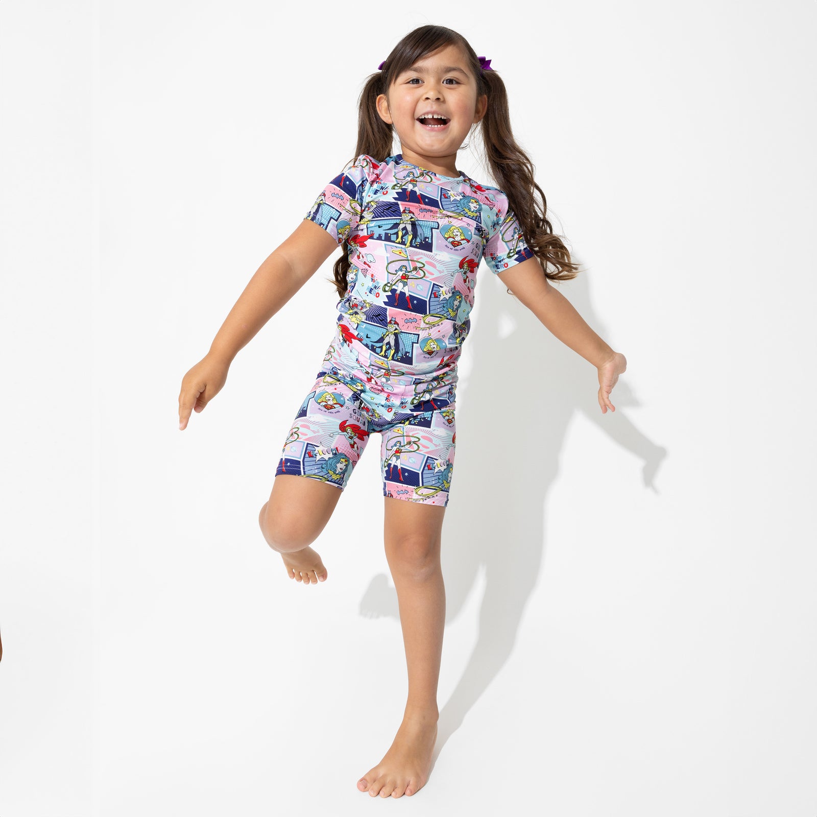 Justice League Heroines Bamboo Kids Pajama Short Set