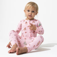 Nutcracker Pink Bamboo Convertible Footie