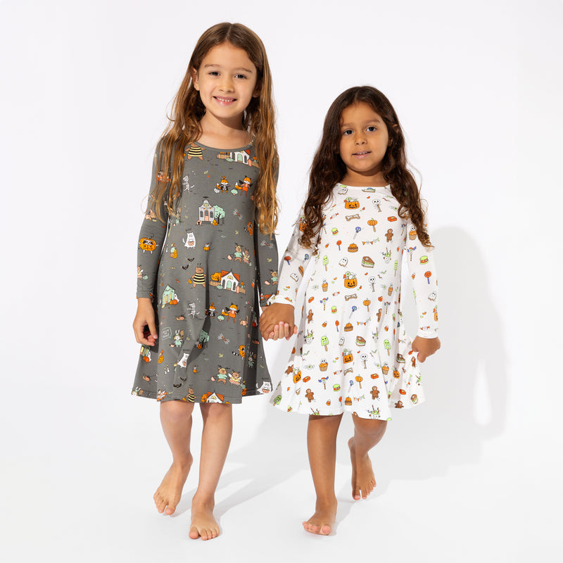 Trick or Treaters Bamboo Girls' Long Sleeve Dress