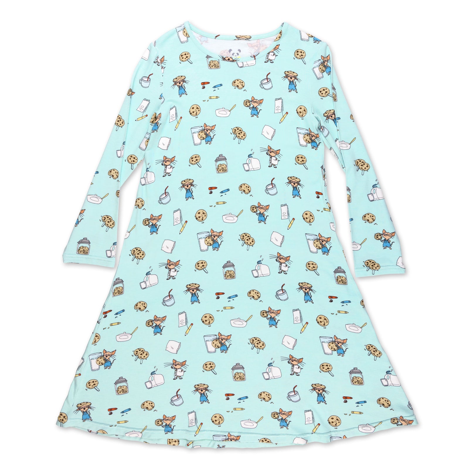 If You Give a Mouse a Cookie Bamboo Girls' Long Sleeve Dress